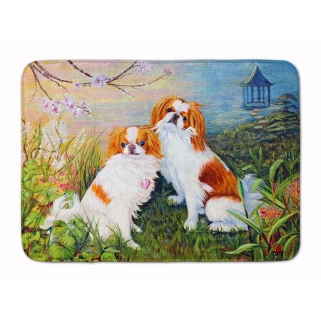 Carolines Treasures Japanese Chin Wasabi and Ginger Machine Washable Memory Foam Mat MH1061RUG
